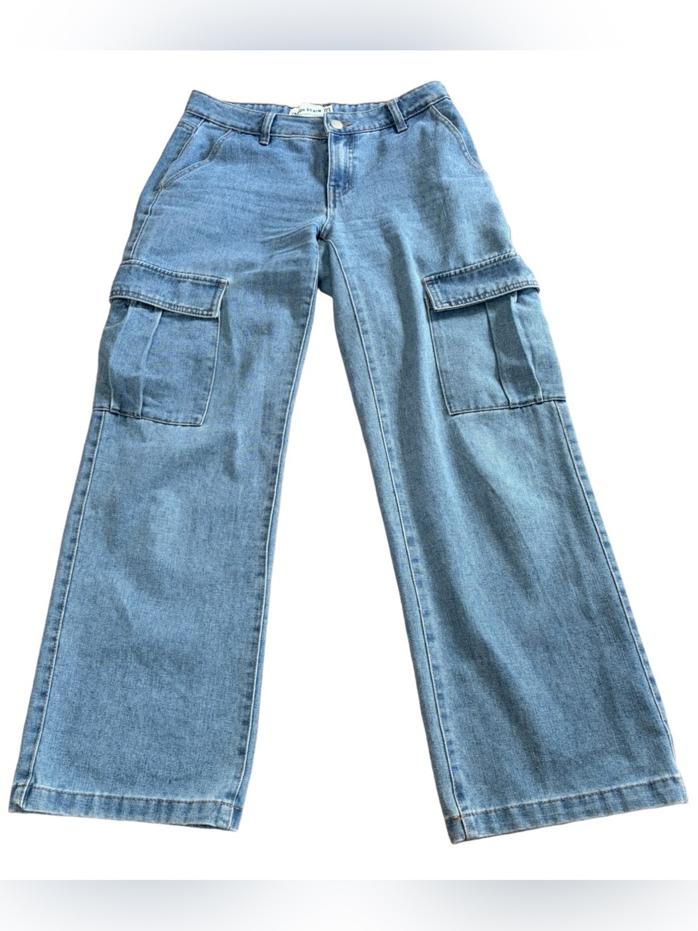 Refuge Denim Wide Leg Cargo Jeans 30” Waist Y2K Carpenter NWOT